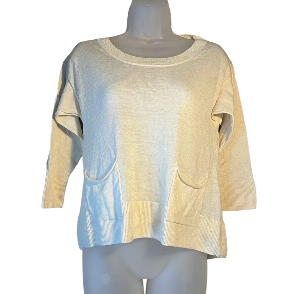 Juicy‎ Couture Cream Merino Wool Cowl Sweater Size SP
